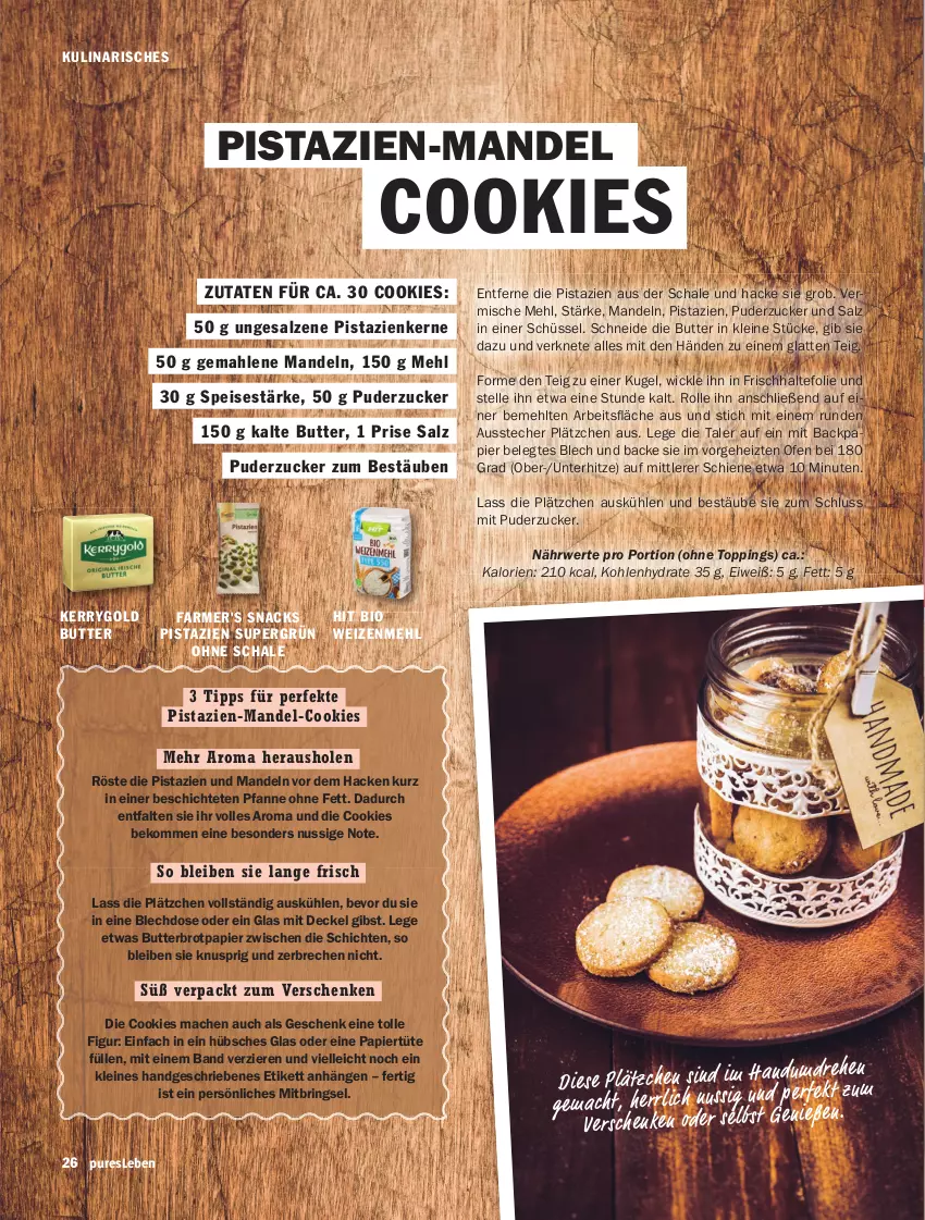 Aktueller Prospekt Hit - pures Leben - von 01.10 bis 31.12.2025 - strona 26 - produkty: Ausstecher, beko, bio, bio hit, brot, butter, cookie, cookies, decke, Deckel, eis, elle, frischhaltefolie, kerrygold, Kugel, latte, Lätzche, leine, mac, mandel, mandeln, mehl, nuss, Ofen, papier, Papiertüte, pfanne, pistazien, ring, rwe, salz, Schal, Schale, schüssel, snack, snacks, Ti, Tüte, weizenmehl, WICK, ZTE, zucker