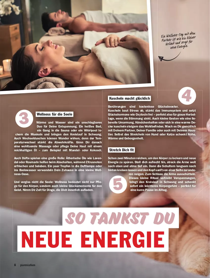 Aktueller Prospekt Hit - pures Leben - von 01.10 bis 31.12.2025 - strona 8 - produkty: aust, Bad, Bau, cin, decke, Duftlampe, dusche, eis, ente, kokos, kokosöl, Lampe, lavendel, leine, mac, mandel, pool, reis, ring, rosmarin, rwe, Schal, Spiele, Stier, Ti, wasser, Whirlpool