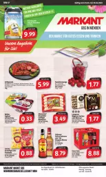 Gazetka promocyjna Markant - Prospekte - Gazetka - ważna od 30.04 do 30.04.2022 - strona 1 - produkty: Bau, Becher, beutel, cevapcici, chips, coca-cola, cola, crunchips, Etiqueta Blanca, flasche, grill, grillrippe, Holz, kotelett, magnum, schwein, steak, Ti, uhr, veterano, wein