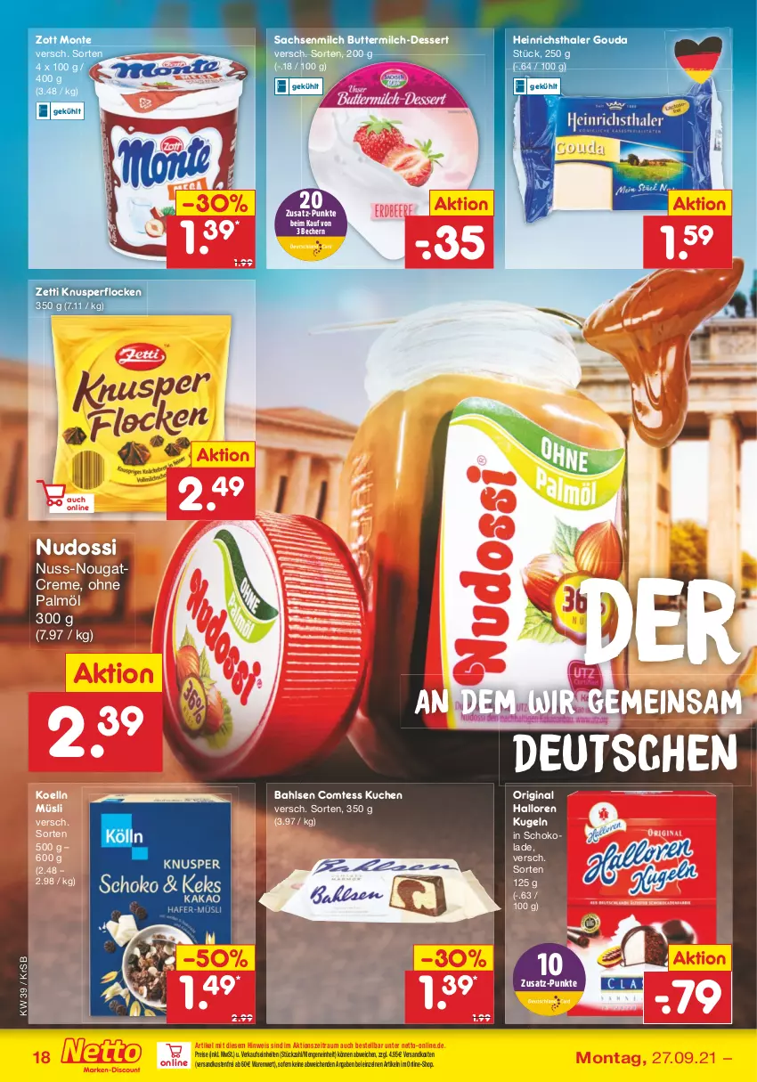 Aktueller Prospekt Netto Marken-Discount - Filial Angebote - von 27.09 bis 02.10.2021 - strona 18