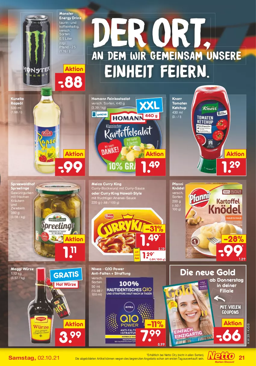 Aktueller Prospekt Netto Marken-Discount - Filial Angebote - von 27.09 bis 02.10.2021 - strona 21