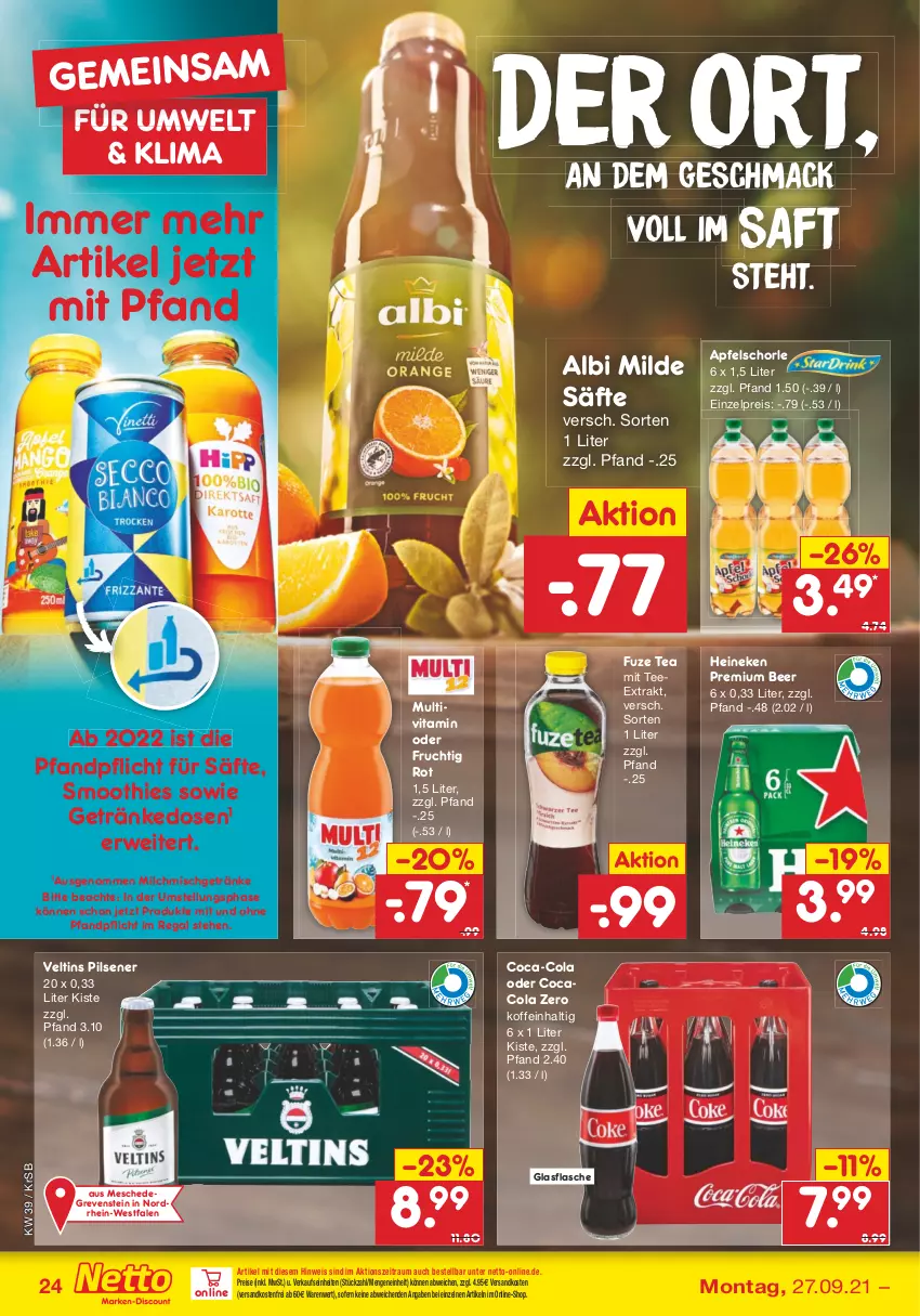 Aktueller Prospekt Netto Marken-Discount - Filial Angebote - von 27.09 bis 02.10.2021 - strona 24