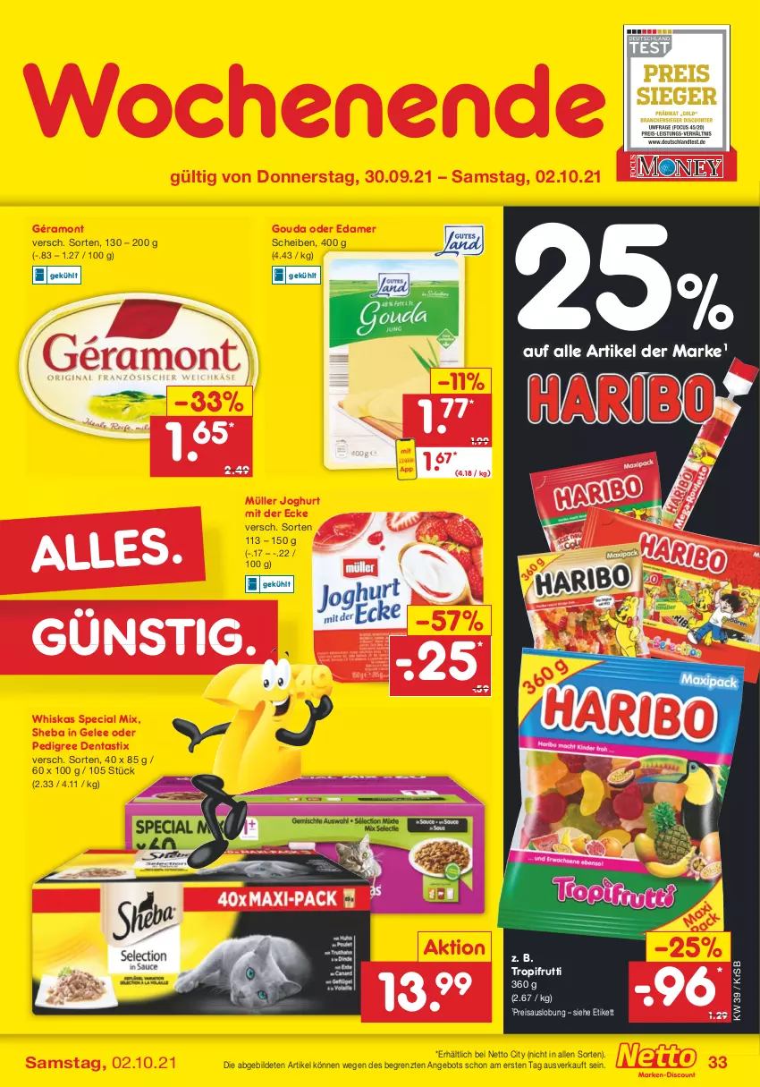 Aktueller Prospekt Netto Marken-Discount - Filial Angebote - von 27.09 bis 02.10.2021 - strona 33