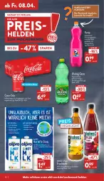 Gazetka promocyjna Aldi Nord - Aldi-Aktuell - Gazetka - ważna od 09.04 do 09.04.2022 - strona 38 - produkty: aldi, alpro, coca-cola, cola, drink, eis, erfrischungsgetränk, fanta, flasche, frucht, fruchtsaft, getränk, gin, Hohes C, mac, natur, reis, saft, Ti, tisch, zucker