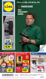 Gazetka promocyjna Lidl - Aktionsprospekt - Gazetka - ważna od 09.09 do 09.09.2023 - strona 1 - produkty: aktionspreis, angebot, angebote, auer, Bad, Bau, Bauer, bio, brot, coupon, dallmayr, dallmayr prodomo, eis, hose, küche, Küchen, preisvorteil, prodomo, reis, Ti, ZTE