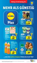 Gazetka promocyjna Lidl - Aktionsprospekt - Gazetka - ważna od 09.09 do 09.09.2023 - strona 19 - produkty: angebot, bio, bioland, Bona, brot, coupon, coupons, crème fraîche, dulano, eis, frucht, fruchtsaft, getränk, getränke, Milbona, pfanne, pfannen, reis, saft, Ti, truthahn, vita, ZTE