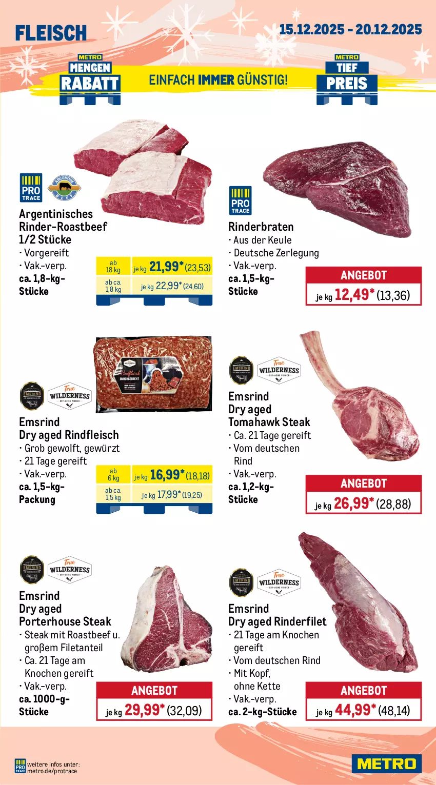 Aktueller Prospekt Metro - Wochen-Angebote - von 15.12 bis 20.12.2025 - strona 3 - produkty: angebot, beef, braten, eis, filet, fleisch, gewürz, Kette, Metro, rind, rinder, rinderbraten, rinderfilet, rindfleisch, roastbeef, steak, Ti