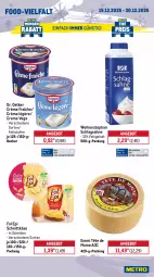Gazetka promocyjna Metro - Wochen-Angebote - Gazetka - ważna od 20.12 do 20.12.2025 - strona 10 - produkty: angebot, Becher, beutel, braten, brötchen, butter, creme, crème fraîche, dell, Dr. Oetker, eis, elle, emmi, fleisch, fol epi, frikadellen, Käse, mac, milch, Mürbteig, nuss, Ofen, rind, rindfleisch, sahne, schlagsahne, schnittkäse, schwein, schweine, steinofen, tante fanny, Tête de Moine, Ti, uhr, weihenstephan, Weihnachtsstern, wein, weine, wiener, wiener würstchen, würstchen