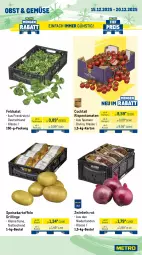 Gazetka promocyjna Metro - Wochen-Angebote - Gazetka - ważna od 20.12 do 20.12.2025 - strona 9 - produkty: angebot, beutel, clementinen, cocktail, eis, feldsalat, Kaki, kartoffel, kartoffeln, leine, limette, limetten, Mett, metten, navelina, obst, orange, orangen, reis, rispentomaten, salat, speisekartoffeln, Ti, tiefpreis, tomate, tomaten, zwiebel, zwiebeln