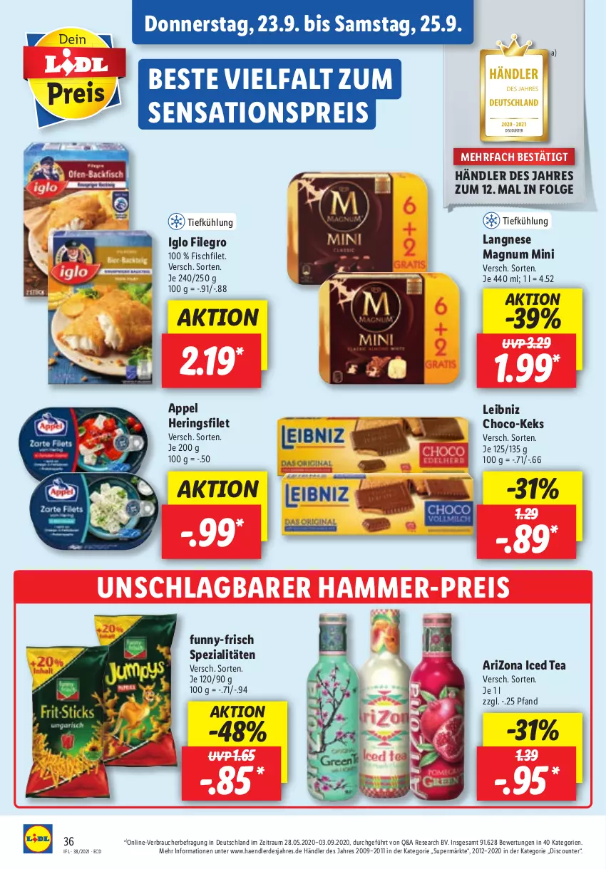 Aktueller Prospekt Lidl - Aktionsprospekt - von 20.09 bis 25.09.2021 - strona 36