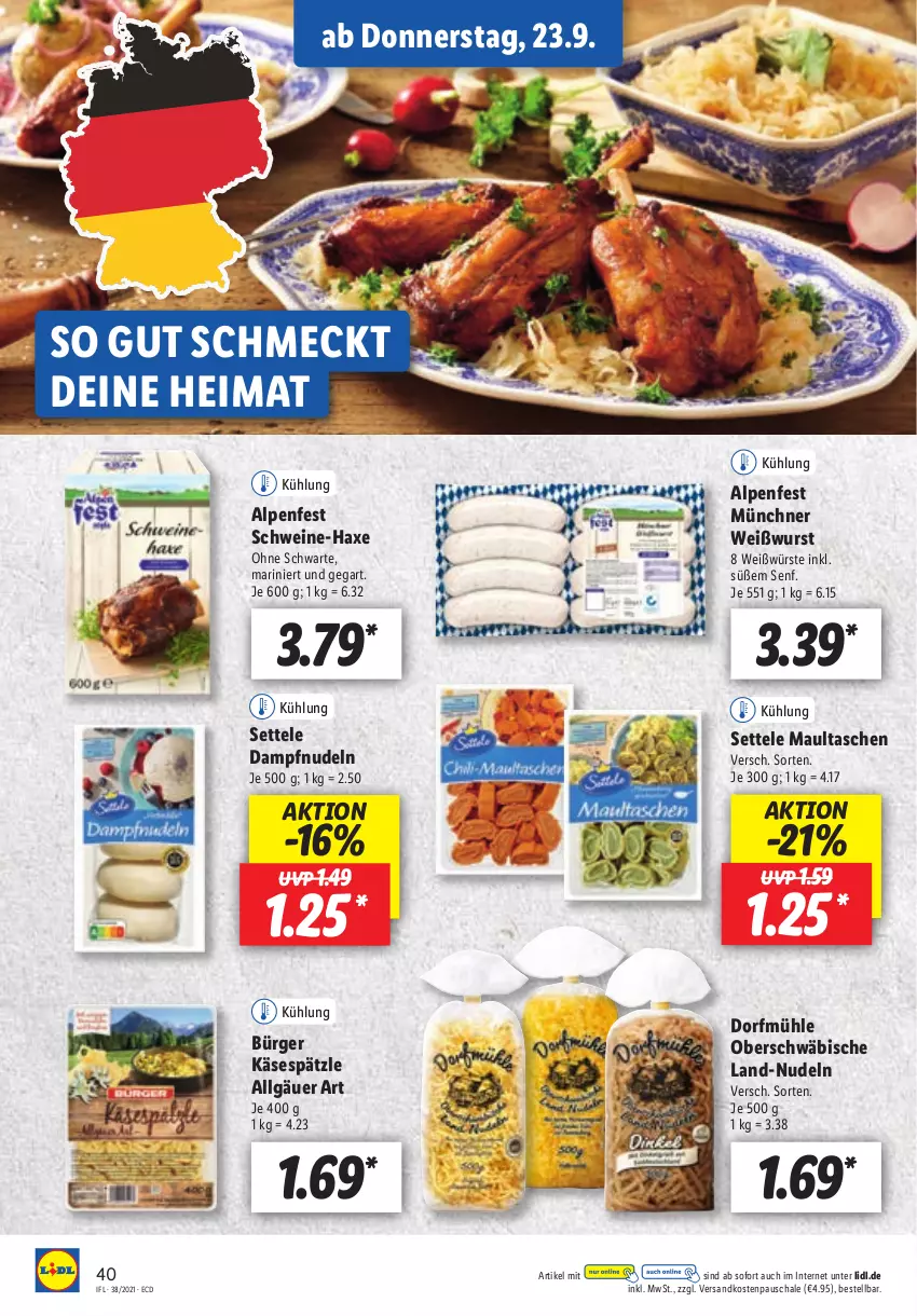 Aktueller Prospekt Lidl - Aktionsprospekt - von 20.09 bis 25.09.2021 - strona 40