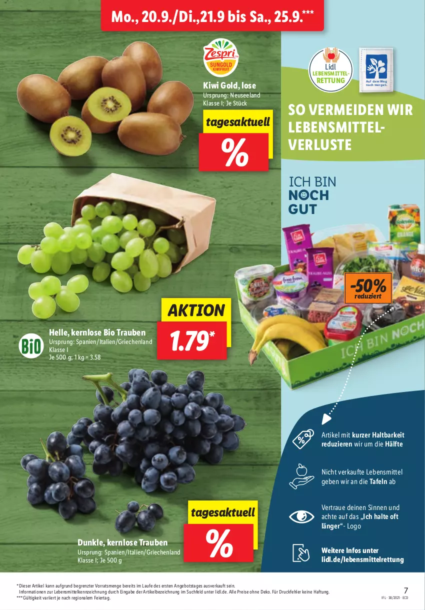 Aktueller Prospekt Lidl - Aktionsprospekt - von 20.09 bis 25.09.2021 - strona 7