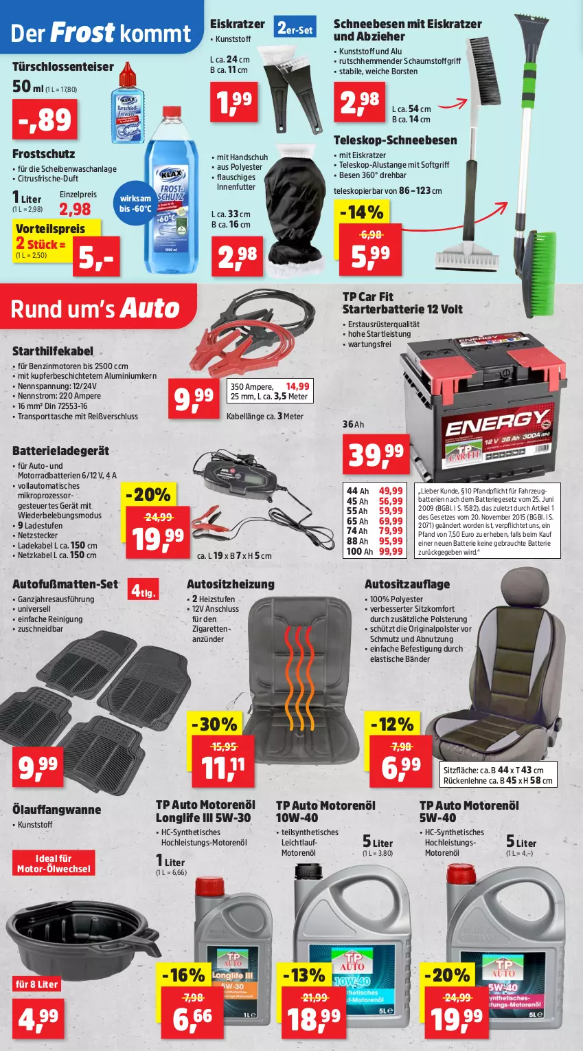 Aktueller Prospekt Thomas Philipps - von 17.11 bis 22.11.2025 - strona 12 - produkty: anzünder, asti, auto, Auto Moto, batterie, batterien, citrus, deka, eis, Eiskratzer, ente, Fußmatte, gin, ladegerät, ladekabel, LG, longlife, motorenöl, Rauch, Reinigung, reis, resa, rückenlehne, Schneebesen, Sitzauflage, Sport, sporttasche, Tasche, Teleskop, Ti, tisch, Tofu, vorteilspreis, Wanne