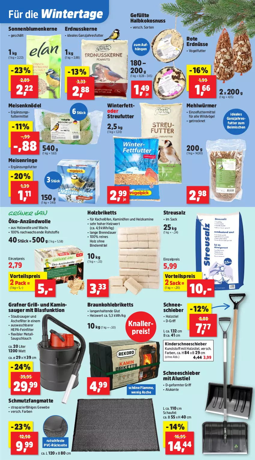 Aktueller Prospekt Thomas Philipps - von 17.11 bis 22.11.2025 - strona 13 - produkty: auer, blume, blumen, braun, briketts, eis, erdnuss, erdnüsse, grill, Holz, Holzbriketts, Kamin, Kinder, knallerpreis, Knödel, kokos, kokosnuss, lamm, Lusti, mehl, Meisenknödel, nuss, reis, ring, sac, salz, schlauch, schmutzfangmatte, sonnenblume, sonnenblumen, Sonnenblumenkerne, staubsauger, Streufutter, Ti, Vogelfutter, vorteilspreis, Wild, wolle