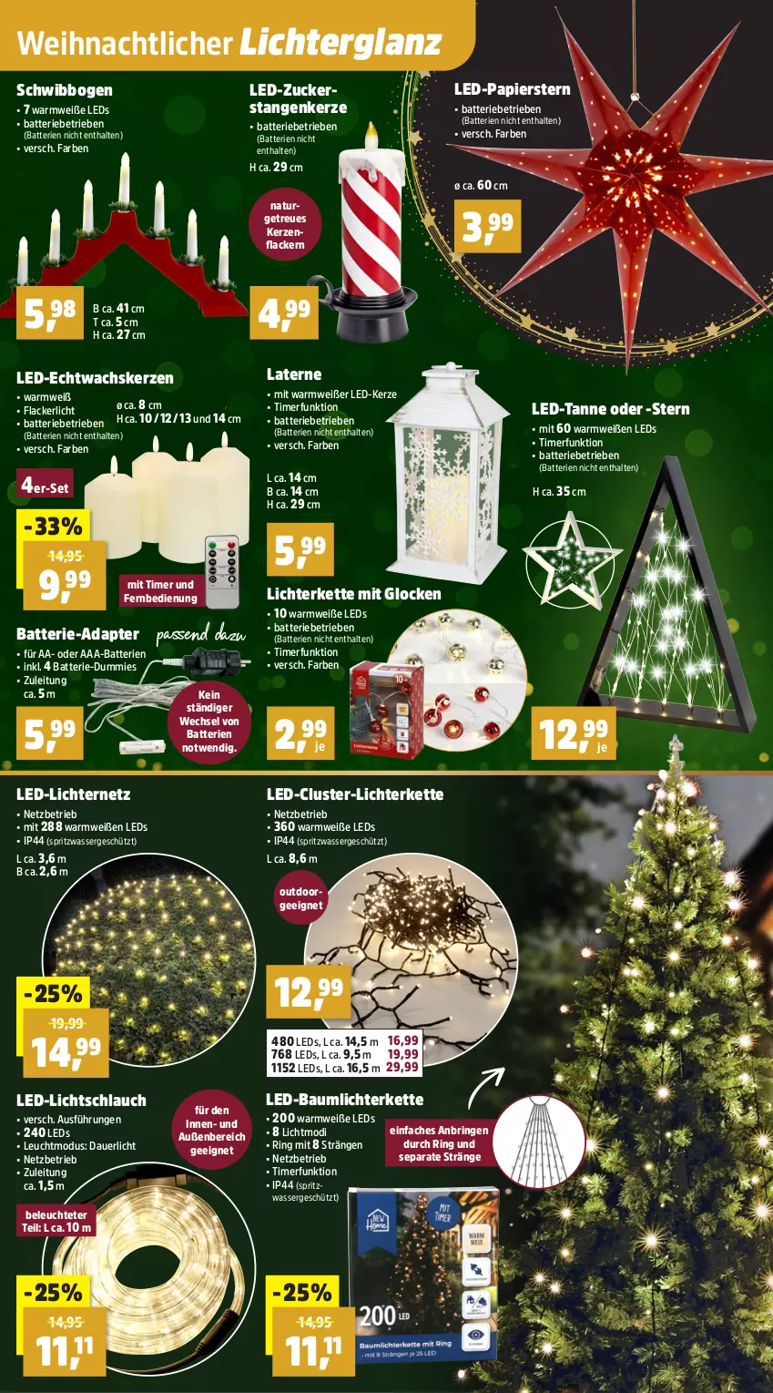Aktueller Prospekt Thomas Philipps - von 17.11 bis 22.11.2025 - strona 2 - produkty: AA-Batterien, AAA-Batterien, adapter, auer, batterie, batterien, Bau, Echtwachskerzen, fernbedienung, kerze, Kette, lack, Lacke, laterne, LED-Baum, LED-Kerze, led-licht, leds, Leuchte, lichterkette, natur, papier, ring, schlauch, Ti, timer, wasser, zucker