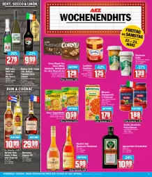 Gazetka promocyjna Aez - Prospekte - Gazetka - ważna od 23.03 do 23.03.2024 - strona 15 - produkty: baileys, barilla, Becher, beutel, bio, caffe, chantré, Cognac, cola, corny, ecco, eis, flasche, Germ, hafer, Havana Club, irish cream, jägermeister, knorr, konfitüre, kraft, kräuter, kräuterlikör, landliebe, likör, liqueur, mariacron, Meister, milch, Mirácoli, mm extra, nuss, pasta, pasta-sauce, Pastagericht, reis, Ria, riegel, rum, sandwich, sauce, saucen, sekt, starbucks, suppe, suppen, suppenliebe, Ti, wein, weinbrand, ZTE