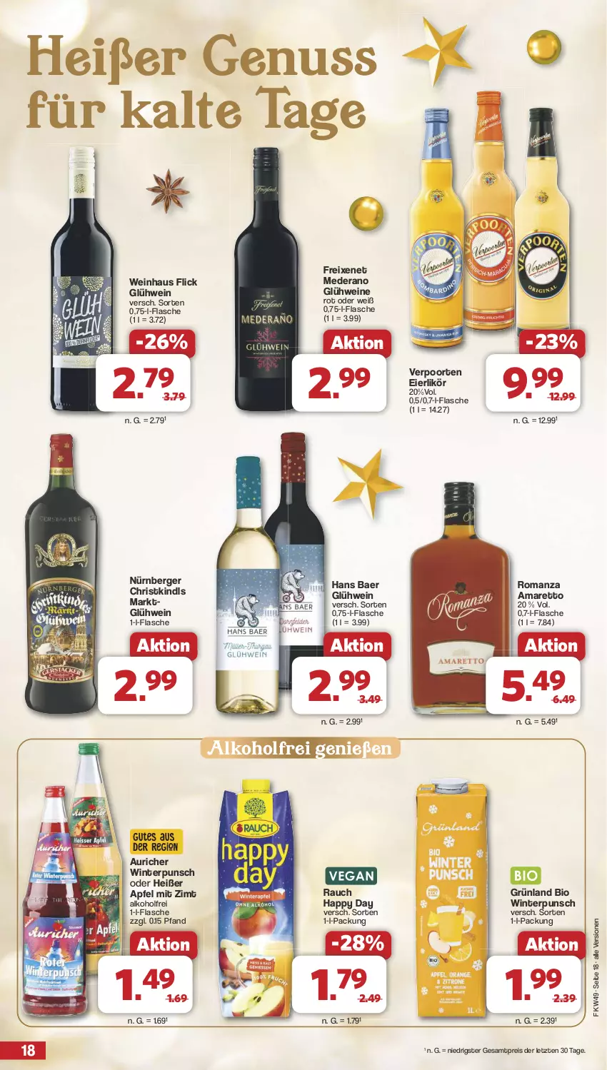 Aktueller Prospekt Famila - Prospekte - von 02.12 bis 07.12.2024 - strona 19 - produkty: alkohol, Amaretto, apfel, Berger, bio, eier, eierlikör, eis, flasche, freixenet, Glühwein, Happy Day, likör, nürnberger, nuss, Rauch, reis, Ti, verpoorten, wein, weine, ZTE