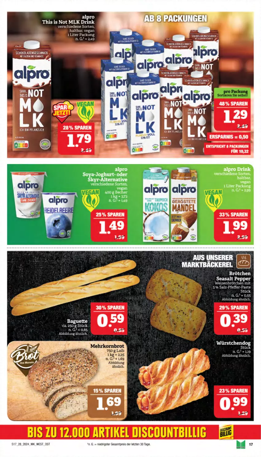 Aktueller Prospekt Marktkauf - Prospekt - von 07.07 bis 13.07.2024 - strona 17 - produkty: alpro, baguette, brötchen, drink, eis, elle, reis, tee, Ti, würstchen, ZTE