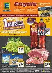 Gazetka promocyjna E Center - Angebote der Woche - Gazetka - ważna od 27.08 do 27.08.2022 - strona 1 - produkty: angebot, bett, butter, eis, elle, Engel, ente, joghur, joghurt, kotelett, lebensmittel, LG, magazin, mars, meggle, nackenkoteletts, pepsi, reis, reiss, Ria, rwe, saft, salz, schwein, schweine, schweinenacken, Streichzart, tafeltrauben, tee, teller, Ti, trauben, uhr, wein, weine