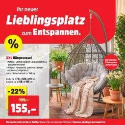 Gazetka promocyjna Thomas Philipps - Gazetka - ważna od 02.05 do 02.05.2026 - strona 28 - produkty: hängesessel, kissen, korb, kunststoffgeflecht, Ria, sessel, Ti