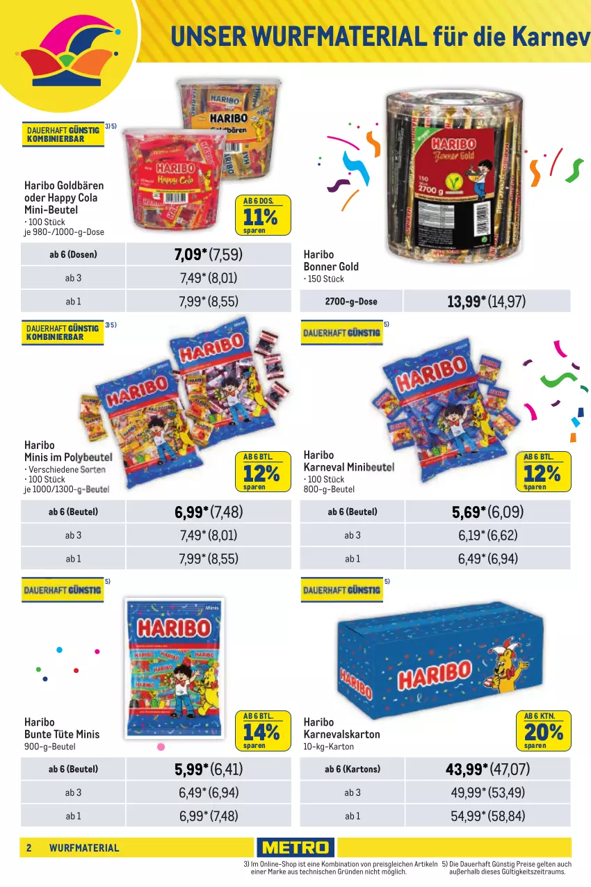 Aktueller Prospekt Metro - Wurfmaterial Bestellkatalog - von 02.10.2024 bis 05.03.2025 - strona 2 - produkty: auer, beutel, burger, Cap, cola, eis, frucht, fruchtgummi, goldbären, gsw, haribo, maoam, Metro, metro gastro, reis, Ria, Ti, trolli, Tüte