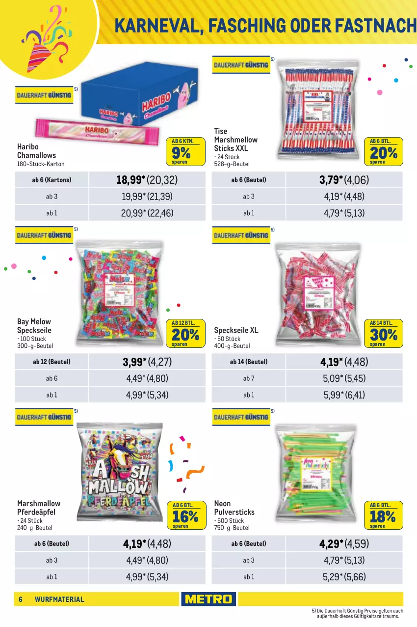 Aktueller Prospekt Metro - Wurfmaterial Bestellkatalog - von 02.10.2024 bis 05.03.2025 - strona 6 - produkty: auer, beutel, eis, erde, hama, haribo, kokos, mars, reis, Ria, riegel, ring, schoko, schokolade, schokoriegel, Speck, tafelschokolade, Ti