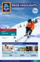 Gazetka promocyjna AldiSud - ALDI REISEN-HIGHLIGHTS - Gazetka - ważna od 31.10 do 31.10.2023 - strona 1 - produkty: aldi, buch, eis, magazin, monte, reis, reise-highlights, sim, simba, Ti