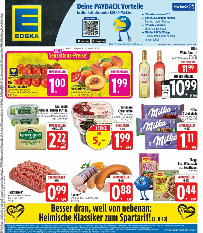 Aktueller Prospekt Edeka - Prospekte - von 30.06 bis 05.07.2025 - strona 1 - produkty: deka, payback