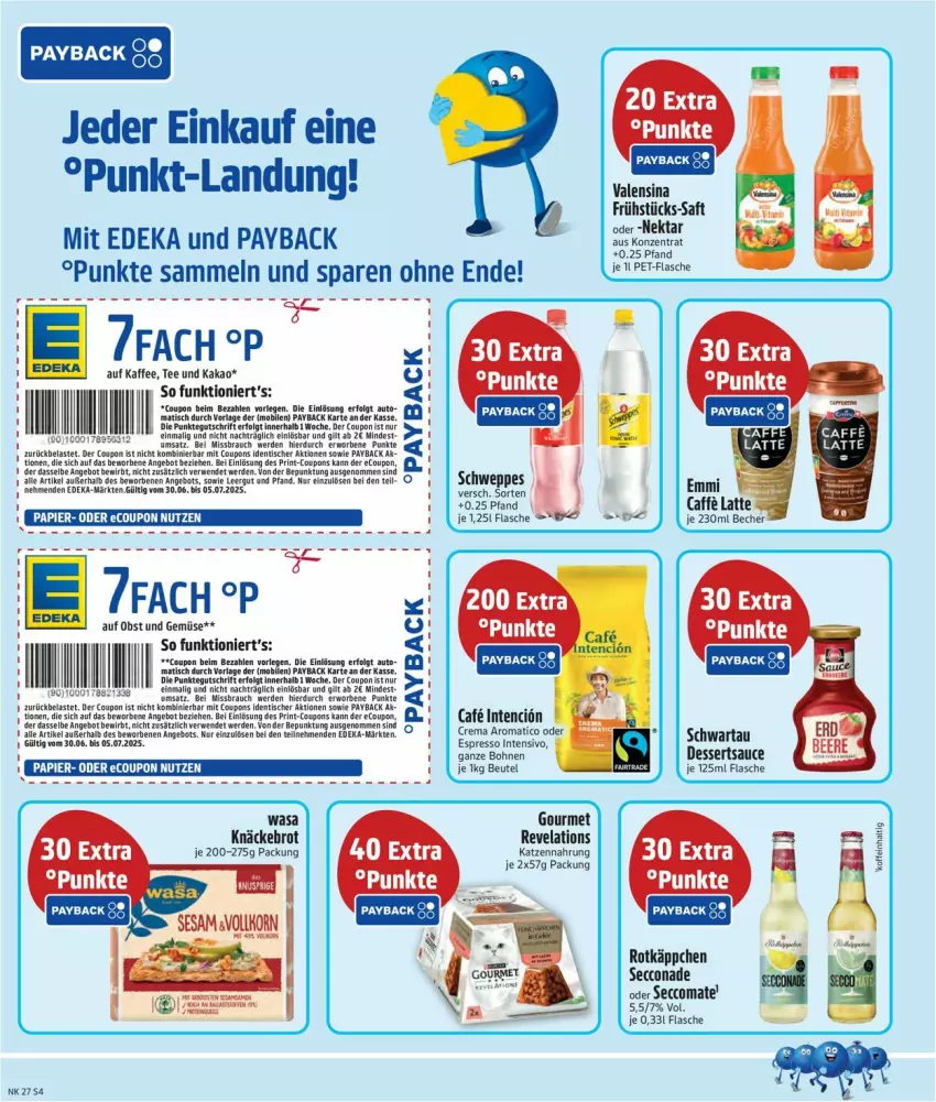 Aktueller Prospekt Edeka - Prospekte - von 30.06 bis 05.07.2025 - strona 4 - produkty: deka, payback