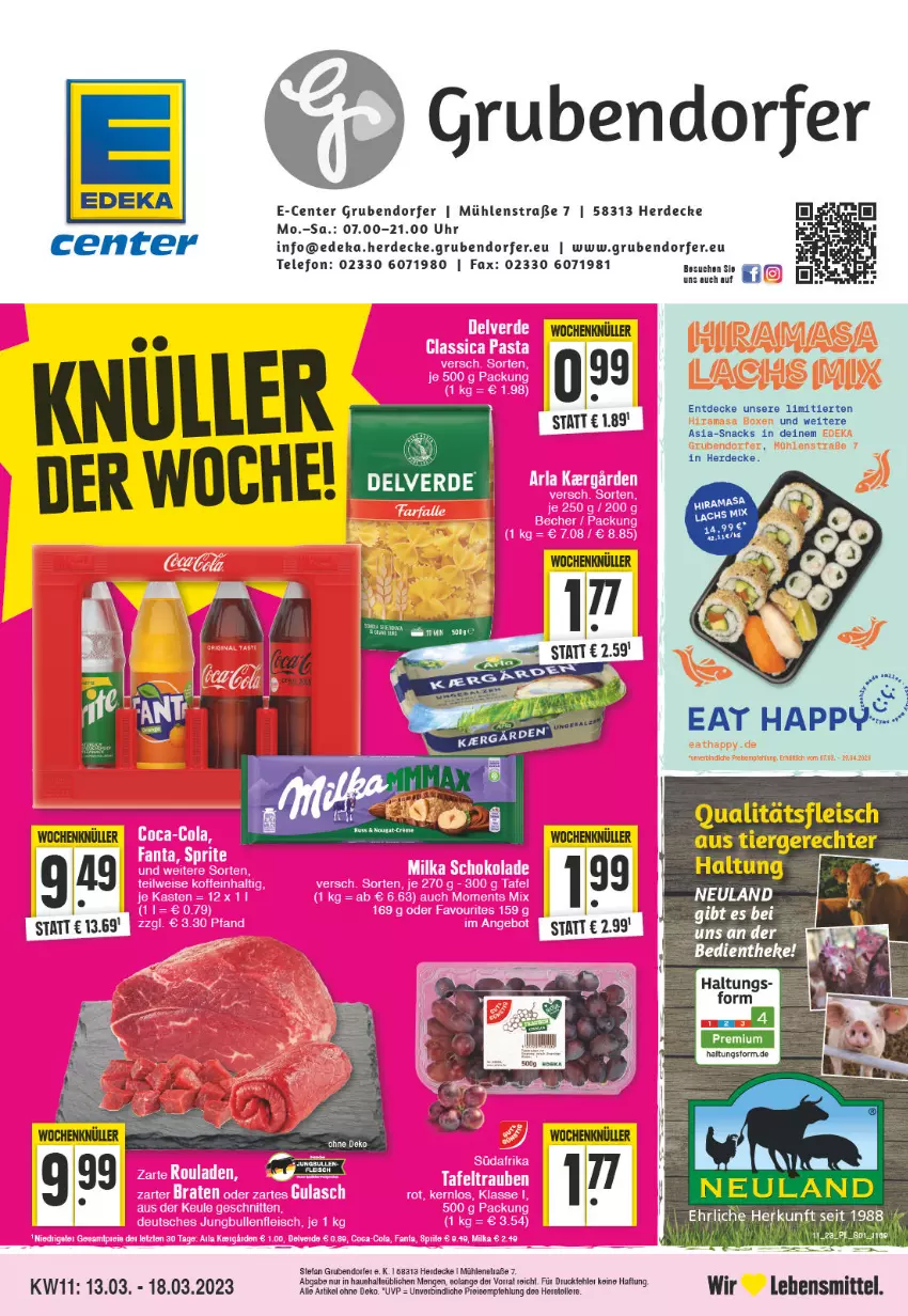 Aktueller Prospekt E Center - Angebote der Woche - von 13.03 bis 18.03.2023 - strona 1 - produkty: decke, deka, eis, elle, ente, erde, lebensmittel, reis, snack, snacks, tee, telefon, Ti, uhr