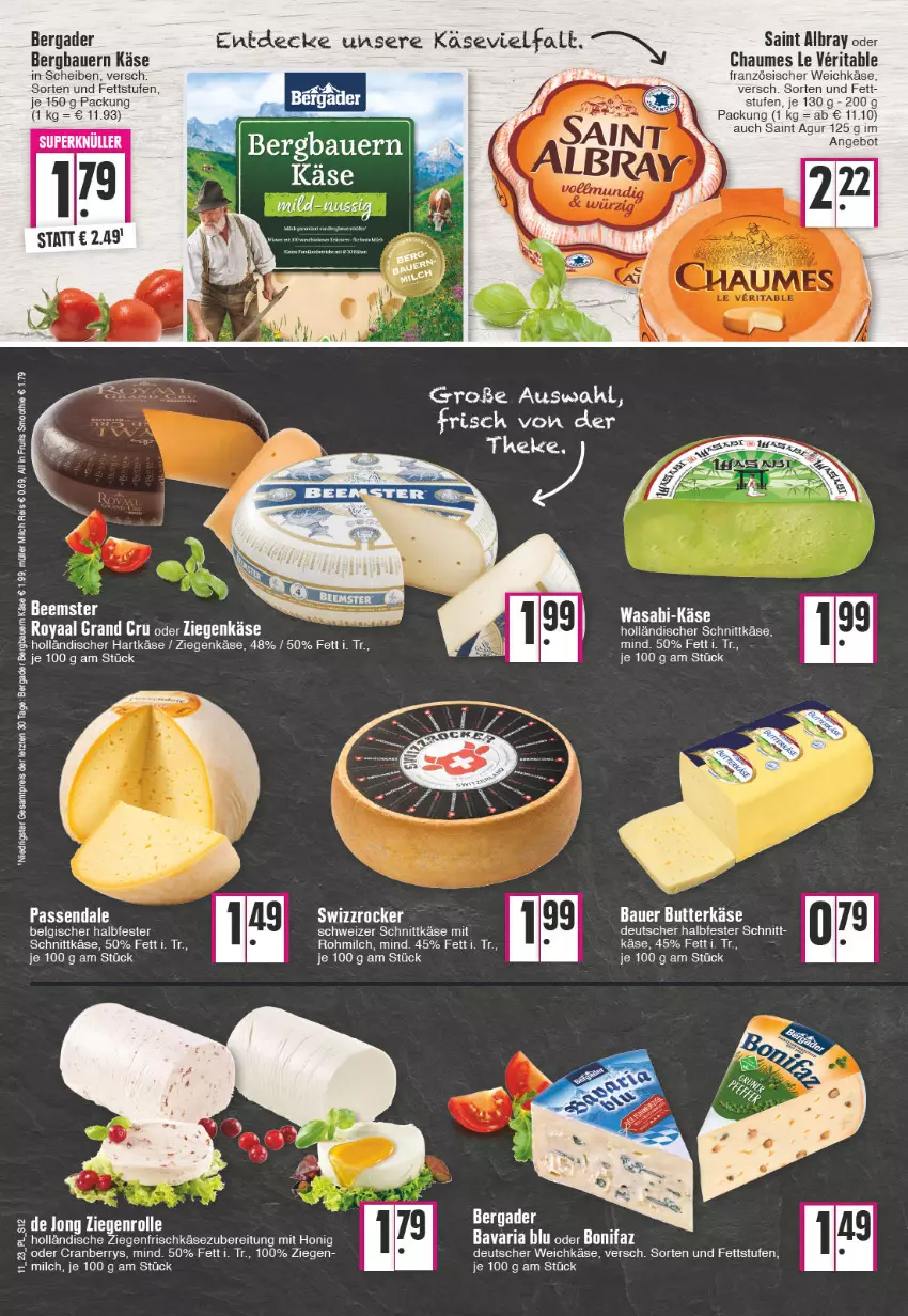 Aktueller Prospekt E Center - Angebote der Woche - von 13.03 bis 18.03.2023 - strona 12 - produkty: albray, angebot, auer, Bau, Bauer, bavaria blu, bergader, butter, butterkäse, chaumes, cranberry, decke, deutscher weichkäse, eis, französischer weichkäse, frischkäse, frischkäsezubereitung, halbfester schnittkäse, hartkäse, holländischer schnittkäse, honig, Käse, LG, milch, reis, Ria, Saint Agur, saint albray, salat, schnittkäse, Swizzrocker, wasa, weichkäse, ziegenfrischkäse, ziegenkäse, ZTE