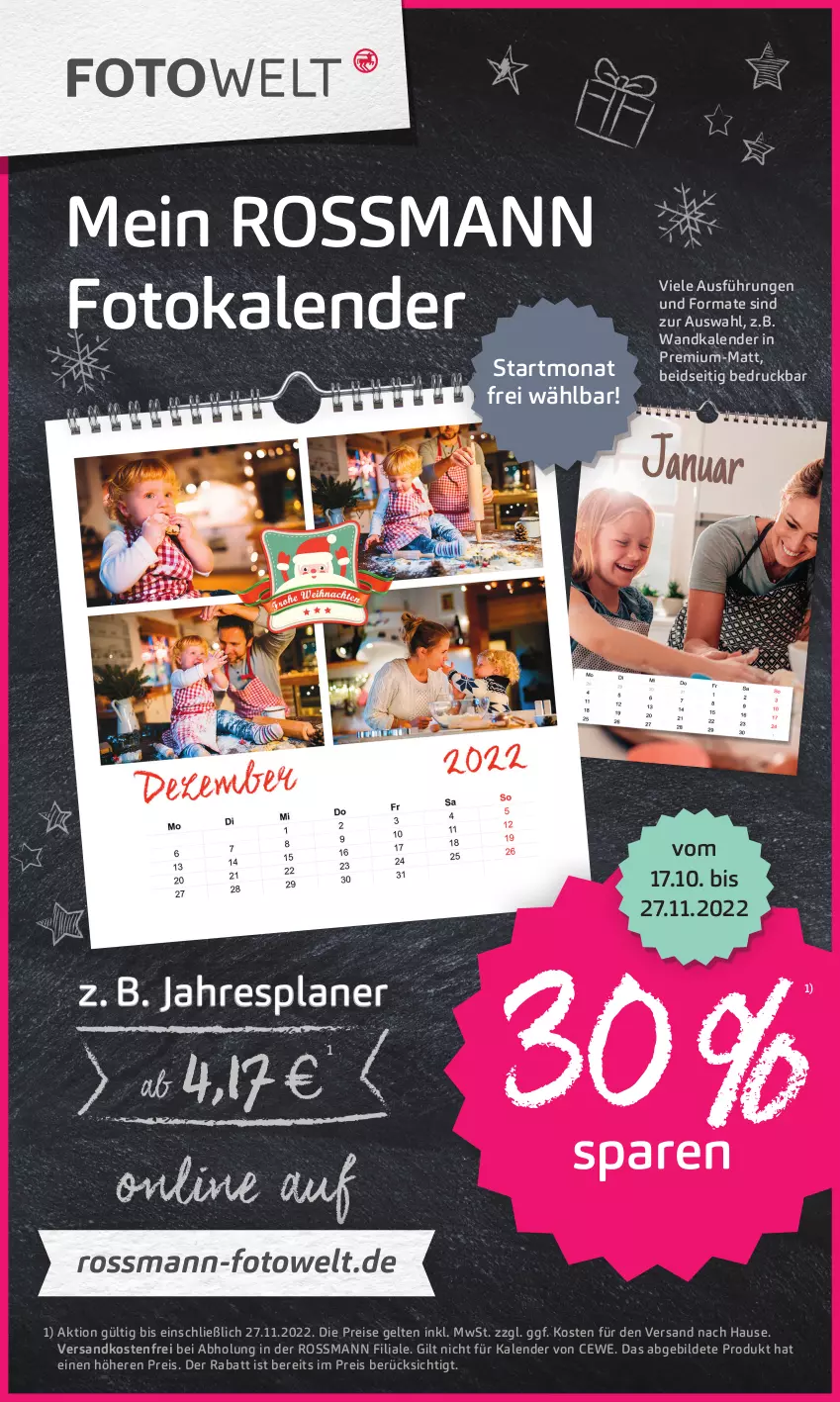 Aktueller Prospekt Rossmann - Prospekte - von 31.10 bis 04.11.2022 - strona 18 - produkty: cewe, eis, Fotokalender, ndk, reis, Ti, versandkostenfrei, Wandkalender