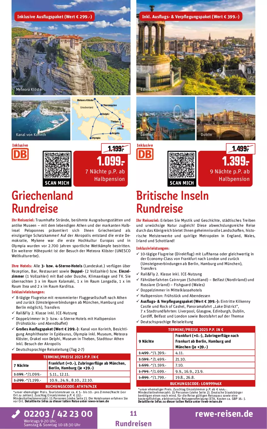 Aktueller Prospekt Rewe Reisen - Reiseprospekt - von 28.05 bis 27.06.2025 - strona 11 - produkty: Bad, buch, deutschsprachige reiseleitung, dusche, eis, Elektro, inklusivleistungen, Kilkenny, Meister, Metro, natur, pool, rama, reis, rezept, ring, rwe, schott, Sport, Thea, Ti, tisch, uhr
