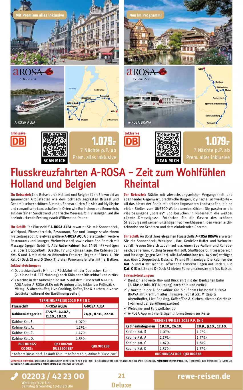 Aktueller Prospekt Rewe Reisen - Reiseprospekt - von 28.05 bis 27.06.2025 - strona 21 - produkty: angebot, aqua, bett, Brei, buch, decke, dusche, eis, elle, fenster, Germ, getränk, getränke, inklusivleistungen, kaffee, kreuzfahrten, kuchen, LG, Liege, natur, Nordsee, Persona, pool, rama, reis, rel, sac, sana, SANTE, speyer, tee, Ti, tisch, uhr, wein, Wella, Whirlpool
