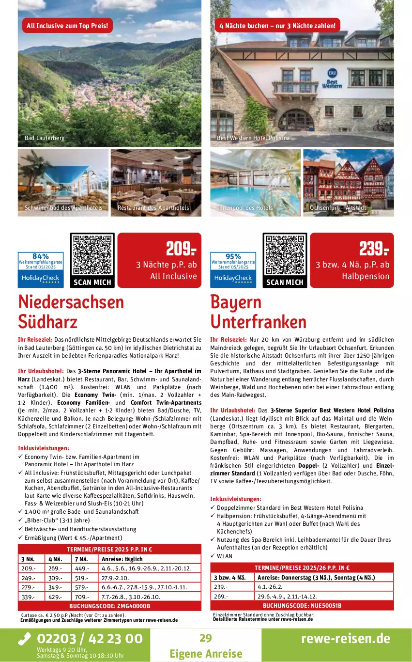 Aktueller Prospekt Rewe Reisen - Reiseprospekt - von 28.05 bis 27.06.2025 - strona 29 - produkty: auer, axe, Bad, Bademantel, bett, Betten, bettwäsche, bier, bio, buch, drink, drinks, dusche, eis, elle, Etagenbett, Fahrrad, Garten, getränk, getränke, handtuch, HP, inklusivleistungen, innenpool, kaffee, kaffeespezialitäten, Kamin, Kinder, küche, Küchen, kuchen, Küchenzeile, kurtaxe, LG, Liege, Mantel, natur, pool, reis, rezept, rum, sac, schlafsofa, schlafzimmer, senf, Sofa, Spezi, tee, Ti, tuc, Tucher, uhr, wein, Weste