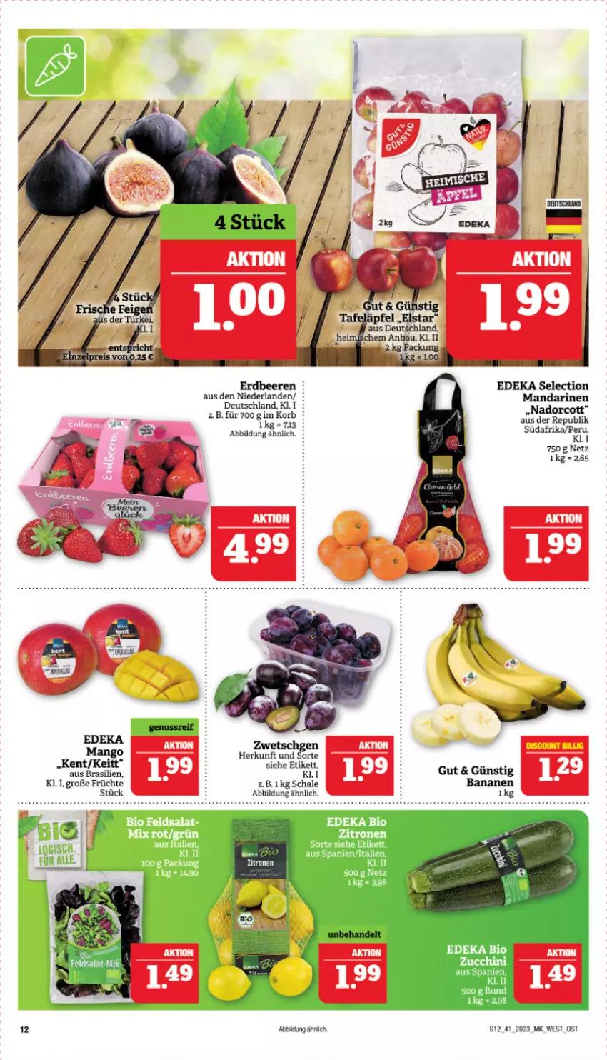 Aktueller Prospekt Marktkauf - Prospekt - von 08.10 bis 14.10.2023 - strona 12 - produkty: banane, bananen, Bau, beere, beeren, bio, deka, edeka bio, erdbeere, erdbeeren, früchte, korb, Schal, Schale, Ti, zitrone, zitronen, zucchini