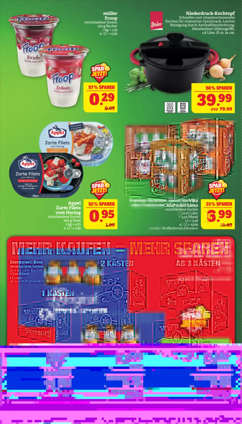 Aktueller Prospekt Marktkauf - Prospekt - von 08.10 bis 14.10.2023 - strona 43 - produkty: elle, filet, filets, froop, hering, Kochtopf, limo, limonade, Reinigung, ring, Ti, topf, vita