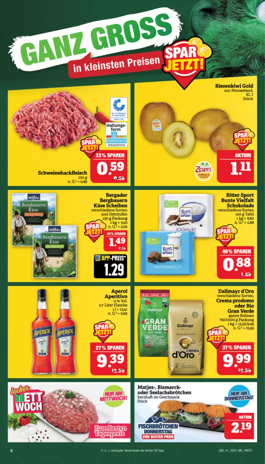 Aktueller Prospekt Marktkauf - Prospekt - von 08.10 bis 14.10.2023 - strona 6 - produkty: bismarck, brötchen, eis, Käse, lachs, mac, matjes, reis, sana