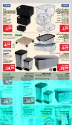 Gazetka promocyjna Marktkauf - Prospekt - Gazetka - ważna od 14.10 do 14.10.2023 - strona 37 - produkty: aufbewahrungsbox, Bank, Brei, decke, Deckel, eimer, Holz, korb, LG, Mode, pflanze, pflanzen, rel, Ria, Roller, sitzbank, Ti, tisch, treteimer