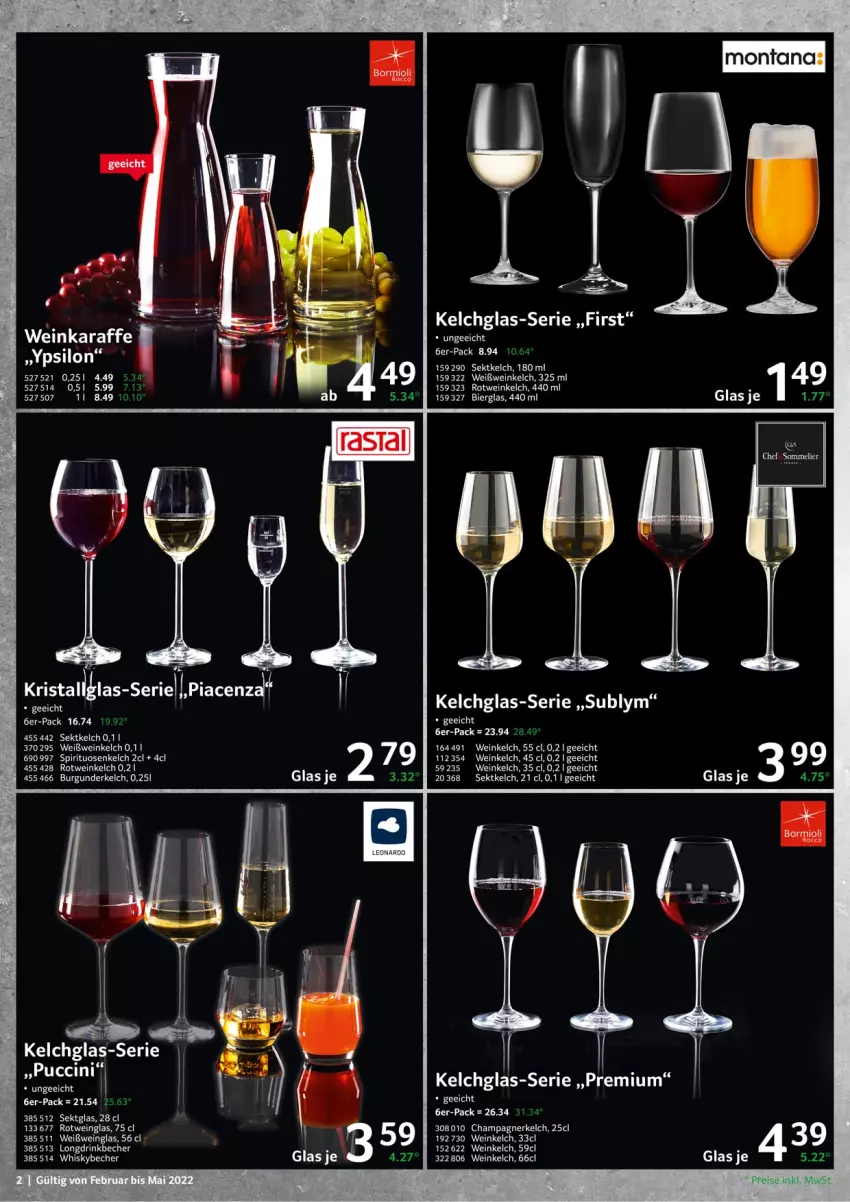 Aktueller Prospekt Selgros - Gastronomie - von 01.02 bis 31.05.2022 - strona 2 - produkty: Becher, bier, champagne, champagner, cin, drink, Karaffe, rotwein, sekt, spirituosen, wein, Weißwein, Weißweinglas, whisky, Whiskybecher