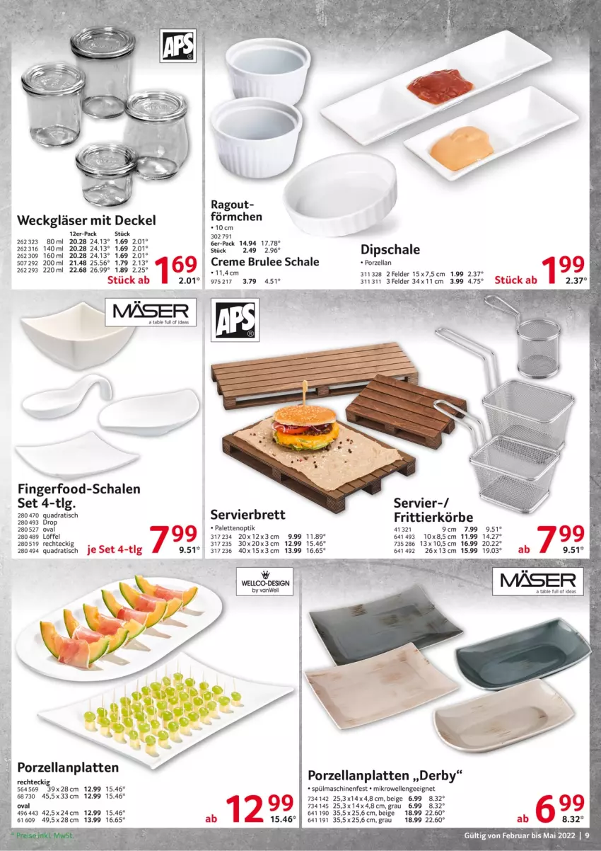 Aktueller Prospekt Selgros - Gastronomie - von 01.02 bis 31.05.2022 - strona 9 - produkty: creme, decke, Deckel, dip, Dipschale, elle, Gläser, latte, LG, Löffel, mikrowelle, Palette, quad, Ragout, Schal, Schale, spülmaschinen, Ti, tisch, tuc, weck