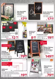 Gazetka promocyjna Selgros - Gastronomie - Gazetka - ważna od 31.05 do 31.05.2022 - strona 34 - produkty: dell, elle, Holz, Kreide, Kreidemarker, lack, Reinigung, rel, stifte, Ti, tisch, topper, Wandtafel, wasser