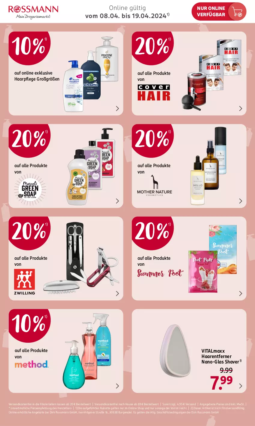 Aktueller Prospekt Rossmann - Prospekte - von 08.04 bis 19.04.2024 - strona 2 - produkty: angebot, angebote, eis, elle, haarpflege, LG, ndk, reis, Shaver, teller, Ti, versandkostenfrei, vita, vitalmaxx, wedel