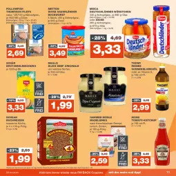 Gazetka promocyjna Real - Gazetka - ważna od 02.09 do 02.09.2023 - strona 11 - produkty: auer, blume, blumen, blumenöl, bockwurst, brot, buch, coupon, coupons, Dicke Sauerländer Bockwurst, Dijon Senf, dovgan, eis, filet, filets, fisch, followfish, gin, heinz, ketchup, küche, leine, maille, mehl, meica, Mett, metten, natur, payback, reis, rezept, senf, sonnenblume, sonnenblumen, sonnenblumenöl, thomy, thunfisch, thunfisch filets, Ti, vita, wurst, würstchen