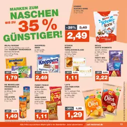 Gazetka promocyjna Real - Gazetka - ważna od 02.09 do 02.09.2023 - strona 13 - produkty: chips, de beukelaer, eis, ente, erdnuss, Funny Frisch, funny-frisch, karamell, Kinder, knoppers, korn, merci, milka, nuss, Ofen, pom-bär, prinzenrolle, reis, schoko, schoko-bons, schokolade, storck, tafelschokolade, Ti