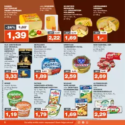 Gazetka promocyjna Real - Gazetka - ważna od 02.09 do 02.09.2023 - strona 6 - produkty: altenburger, babybel, bavaria blu, Becher, bergader, Bergkäse, bonbel, burger, burlander, butter, butterkäse, camembert, eis, gin, Holz, Käse, kräuter, leerdammer, LG, milram, mini babybel, natur, Old Amsterdam, patros, reis, Ria, schnittkäse, schweizer schnittkäse, Ti, weichkäse, würfel, ziegenkäse