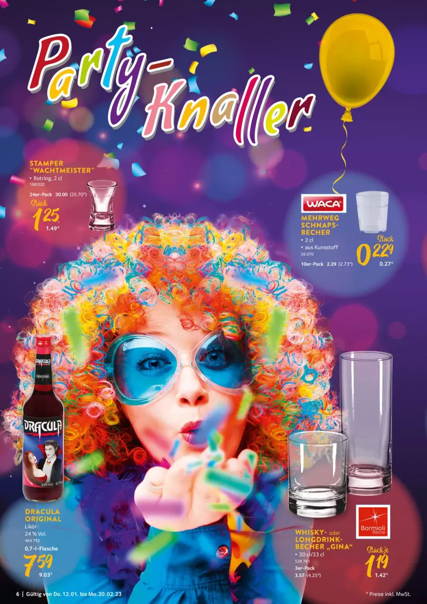 Aktueller Prospekt Selgros - Karneval - von 12.01 bis 20.02.2023 - strona 6 - produkty: Becher, drink, eis, gin, Meister, rwe, Ti