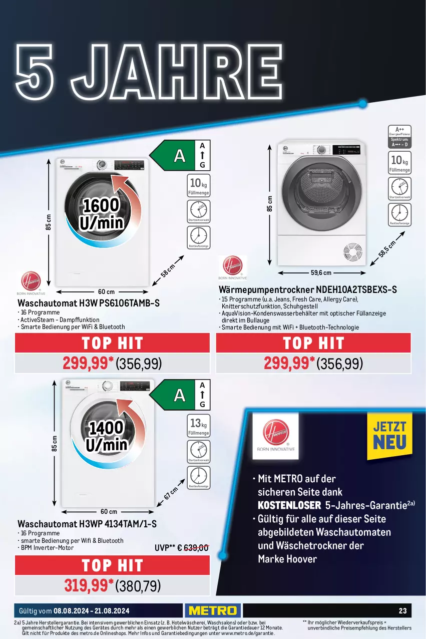 Aktueller Prospekt Metro - Food-NonFood - von 08.08 bis 21.08.2024 - strona 23 - produkty: Apple, aqua, auer, auto, Behälter, eis, elle, ente, jeans, Metro, reis, rum, Schere, sim, Spektrum, teller, Ti, tisch, Trockner, usb, wärmepumpentrockner, wasser