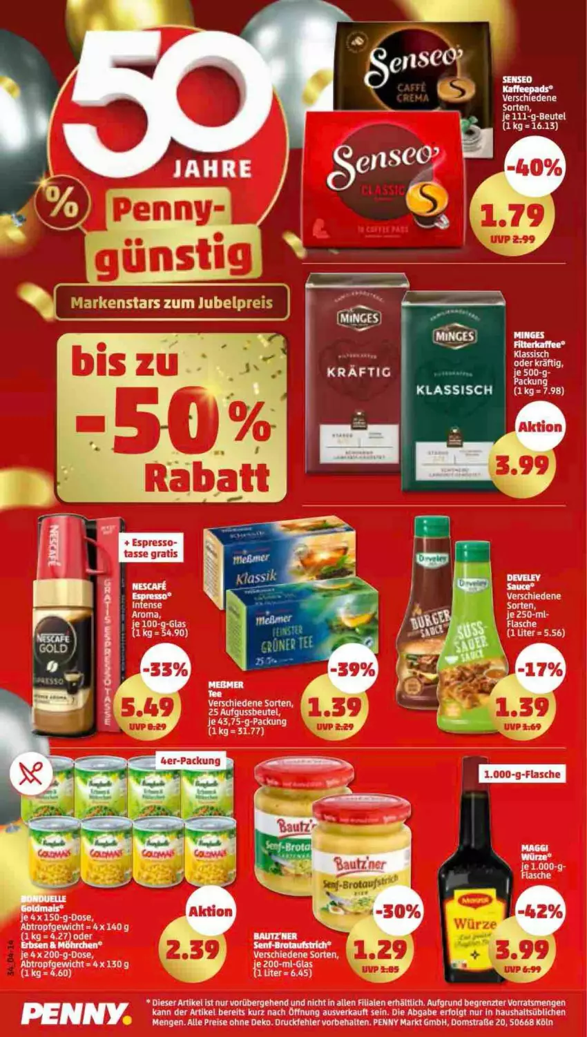 Aktueller Prospekt Penny - Prospekte - von 16.01 bis 21.01.2023 - strona 34 - produkty: develey, eis, espresso, flasche, LG, reis, sauce, tasse, Ti, ZTE