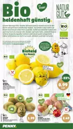 Gazetka promocyjna Penny - Prospekte - Gazetka - ważna od 21.01 do 21.01.2023 - strona 4 - produkty: bio, bio-zitronen, kiwi, mac, natur, obst, rum, Schal, Schale, Ti, tisch, zitrone, zitronen